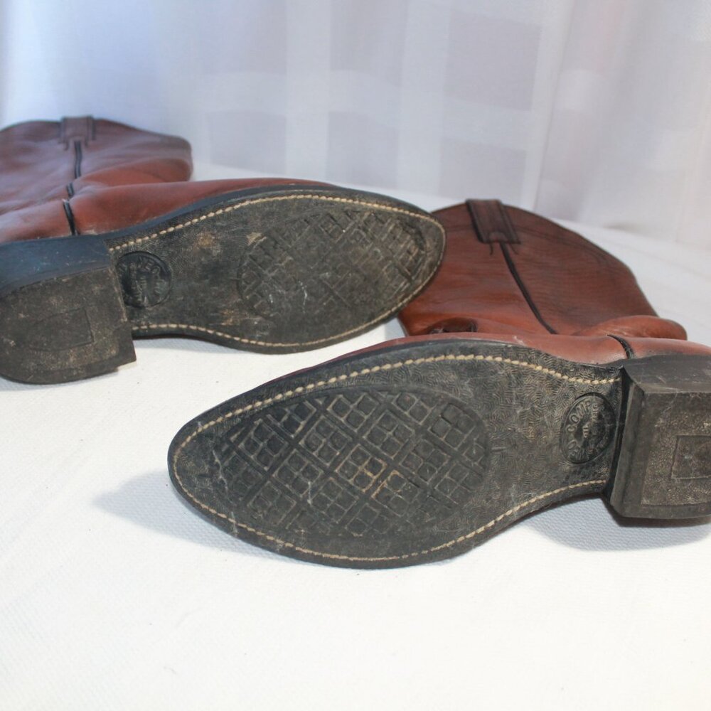 Abilene Boot Co. Brown Leather Cowgirl Boots, 7.5B - Picture 11 of 13
